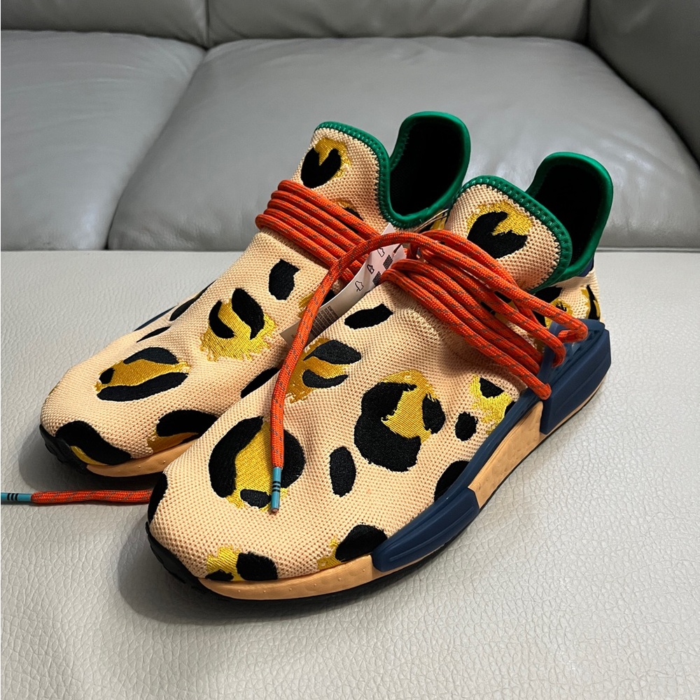 NWT - Pharrell x Adidas NMD Hu Animal Print “Amber” Men’s Sneakers- EU 44/US 10